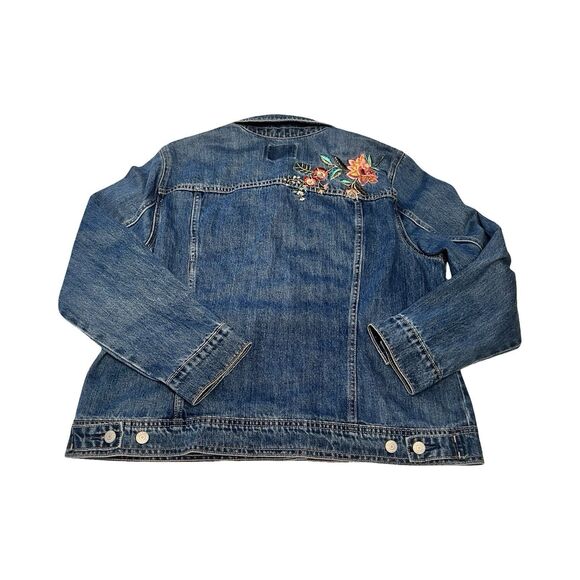 Old Navy Women's‎ Size XL Floral Embroidered Denim Button Up Jacket - Picture 6 of 6